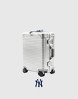 New York Yankees limited edition time capsule suitcase featuring a sleek white design and premium finishes.