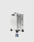 Limited edition New York Yankees time capsule suitcase with sleek design and iconic logo.
